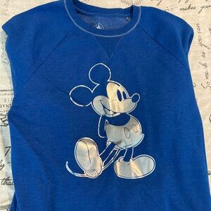 Disney Blue Sweatshirt with Mickey Mouse Design